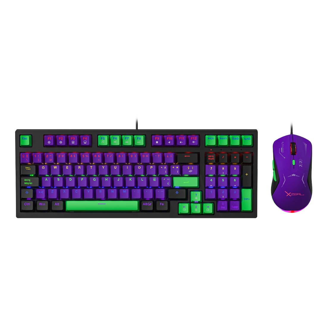 Kits para Teclado y Mouse Gaming Xzeal XZPKT1MV